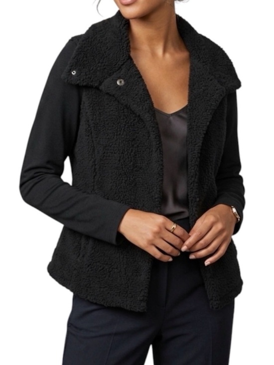 ALO Yoga Jackets & Blazers - Alo Yoga Sherpa Snap Jacket Size XS Black EUC